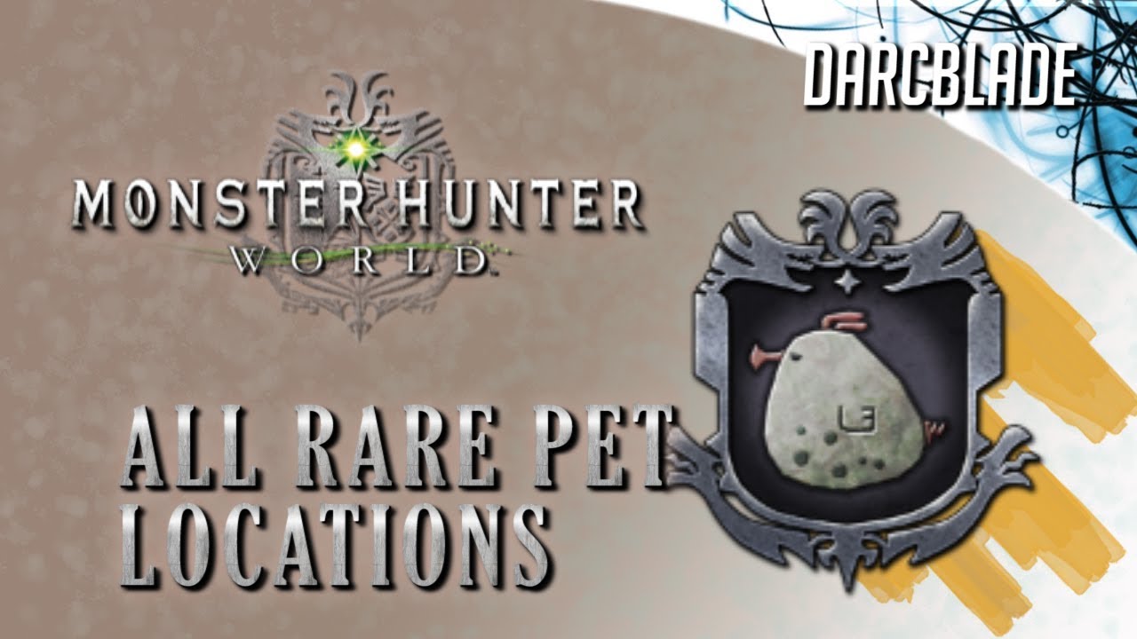 Monster hunter world pets list of characters